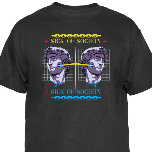 Sick of Society Vintage Graphic T-Shirt