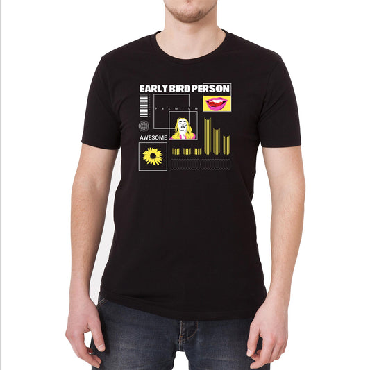 Early Bird Person Vintage Graphic T-Shirt