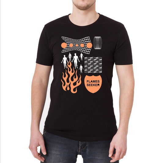 Flames Seeker Vintage Graphic T-Shirt