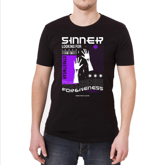 Sinner Looking for Forgiveness Vintage Graphic T-Shirt