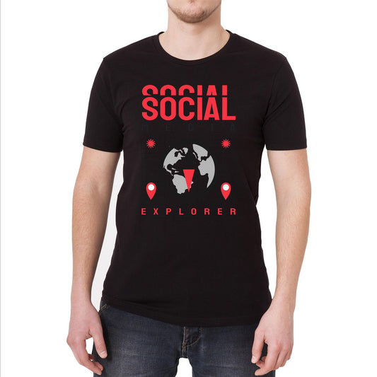 Social Media Explorer Vintage Graphic T-Shirt