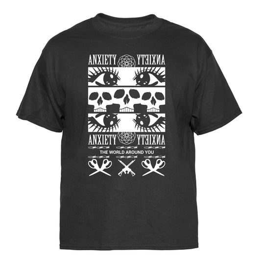 Anxiety The World Around Graphic Tee Vintage Graphic T-Shirt