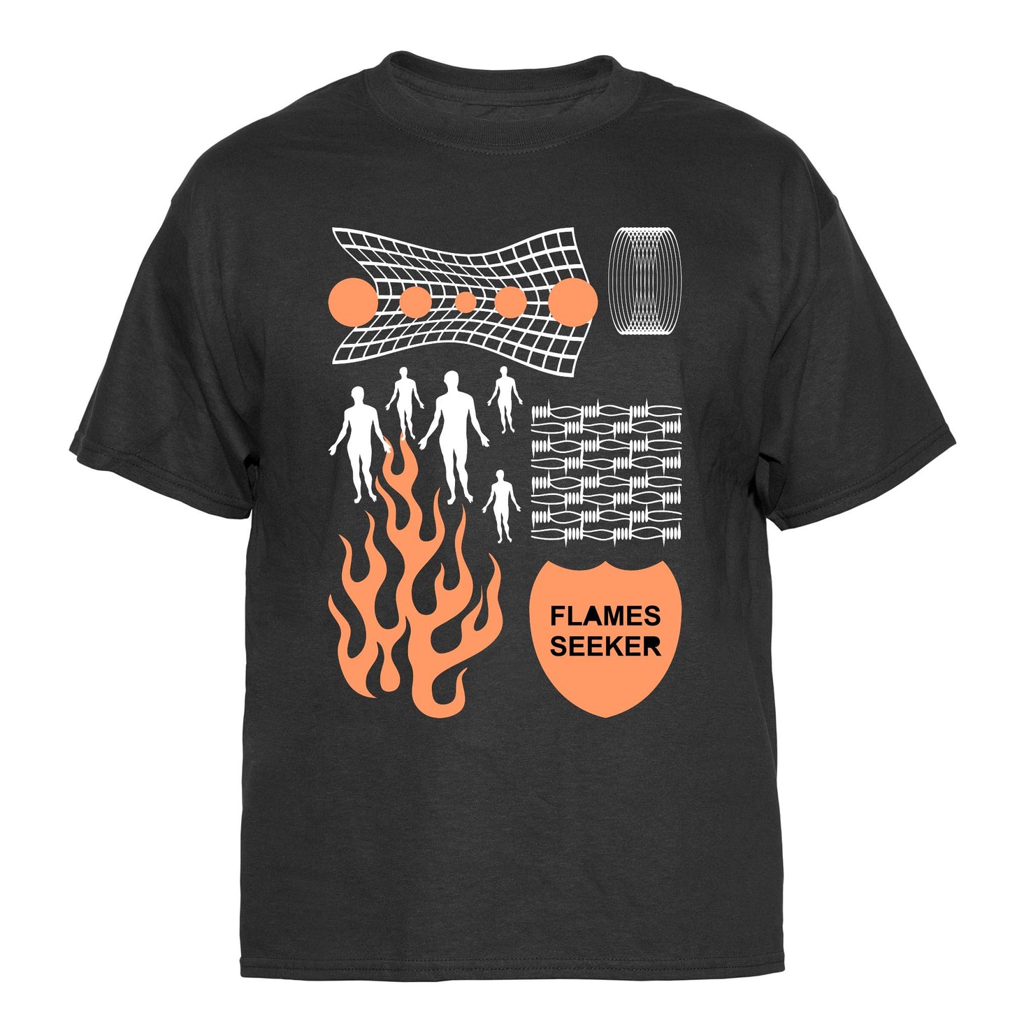 Flames Seeker Vintage Graphic T-Shirt