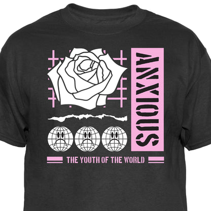 Anxious Graphic Tee Vintage Graphic T-Shirt