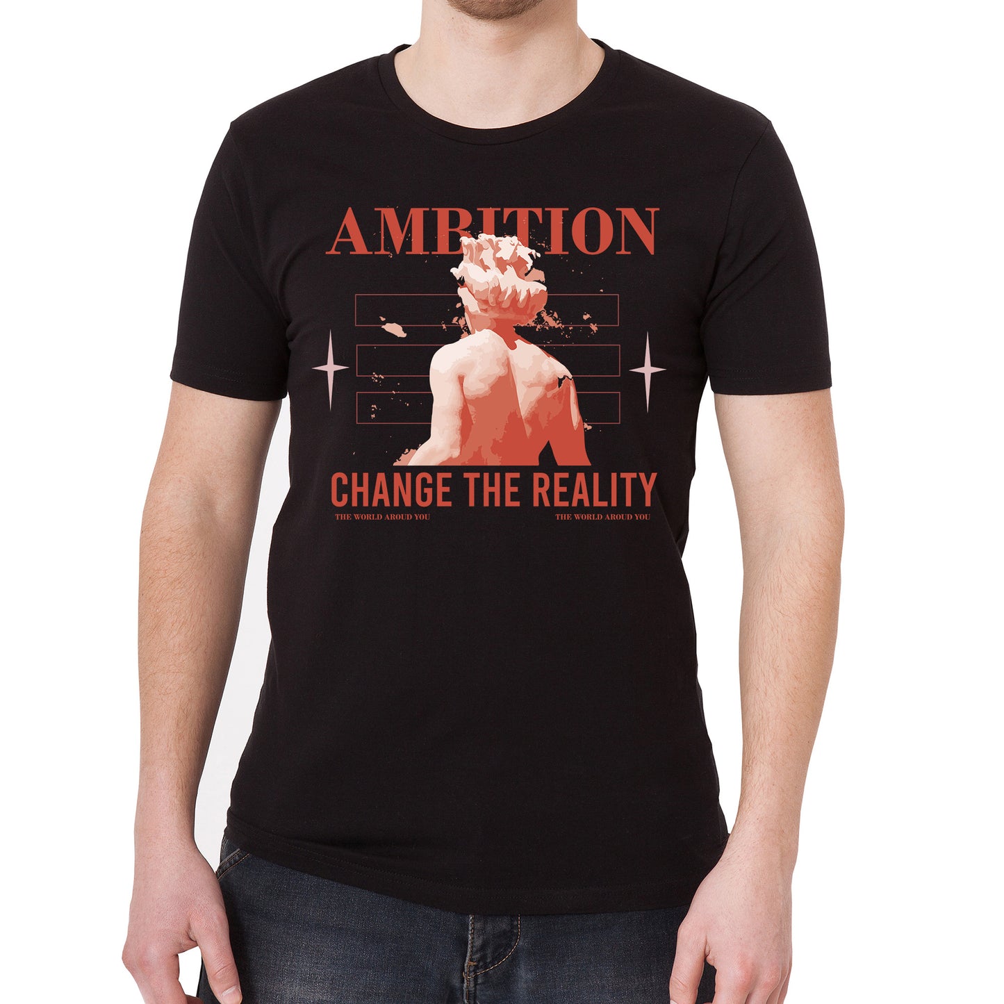 Ambition Change the Reality Graphic Tee Vintage Graphic T-Shirt