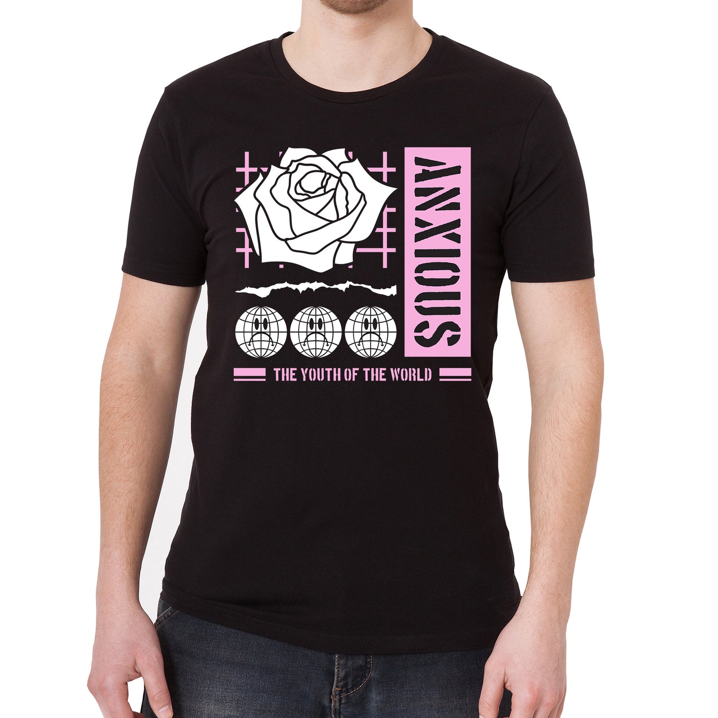 Anxious Graphic Tee Vintage Graphic T-Shirt