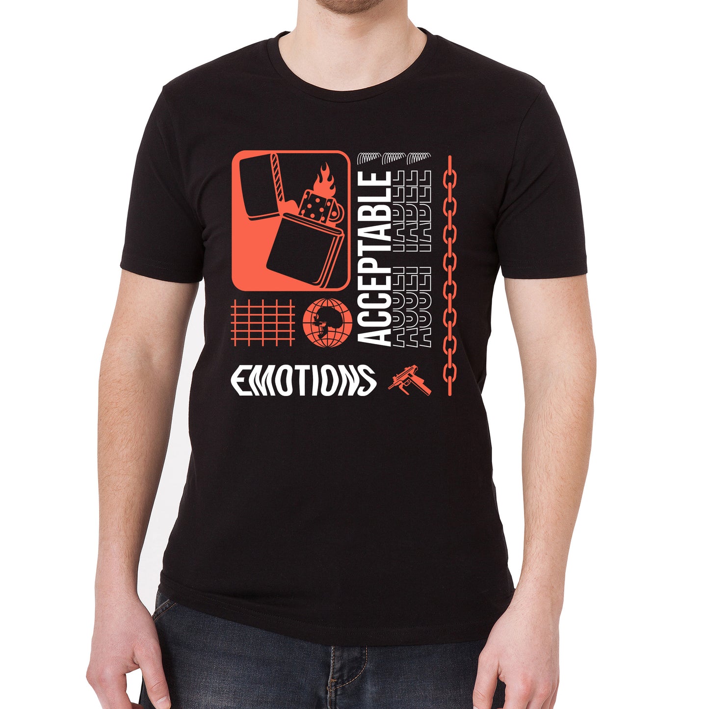 Acceptable Emotions Graphic Tee Vintage Graphic T-Shirt
